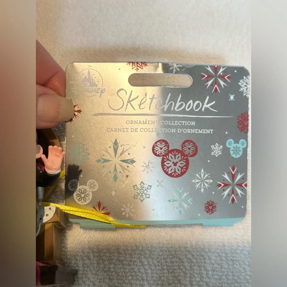 Disney Pixar UP Carl and Ellie wedding sketchbook ornament new in open box